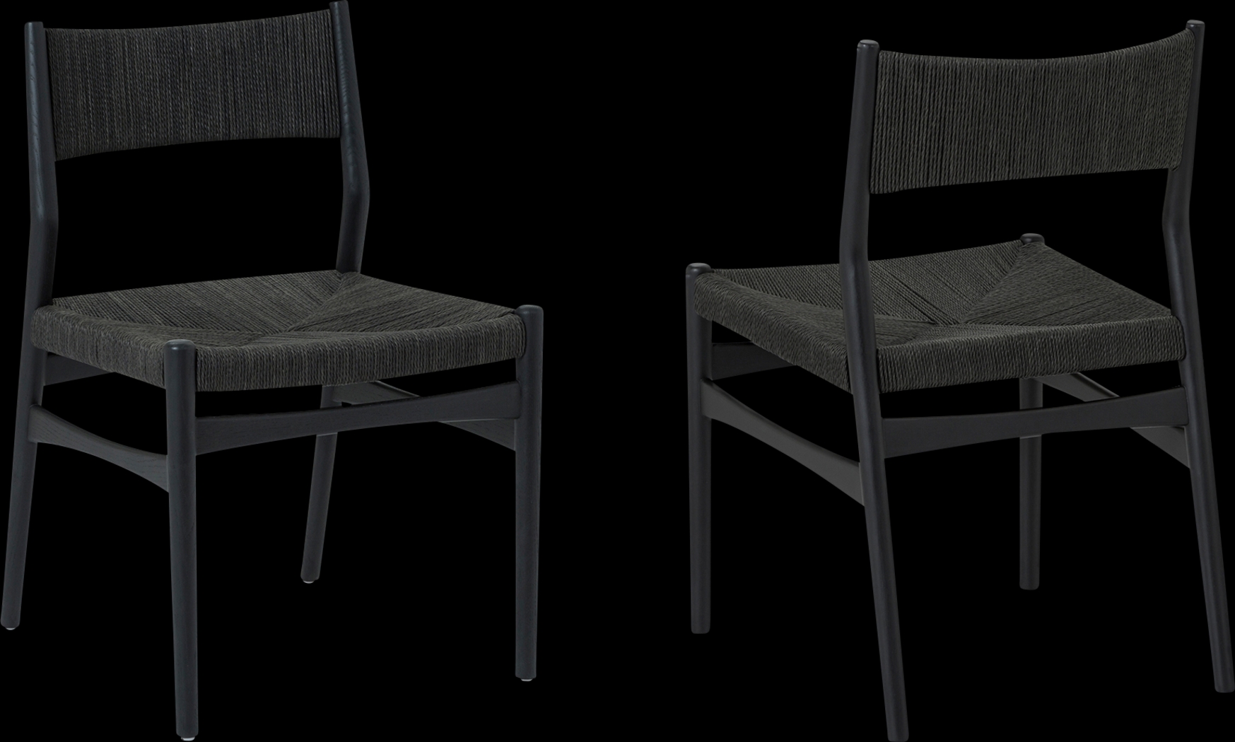 Wapemar Black Side Chair, Set of 2 - Thumbnail - Image 1