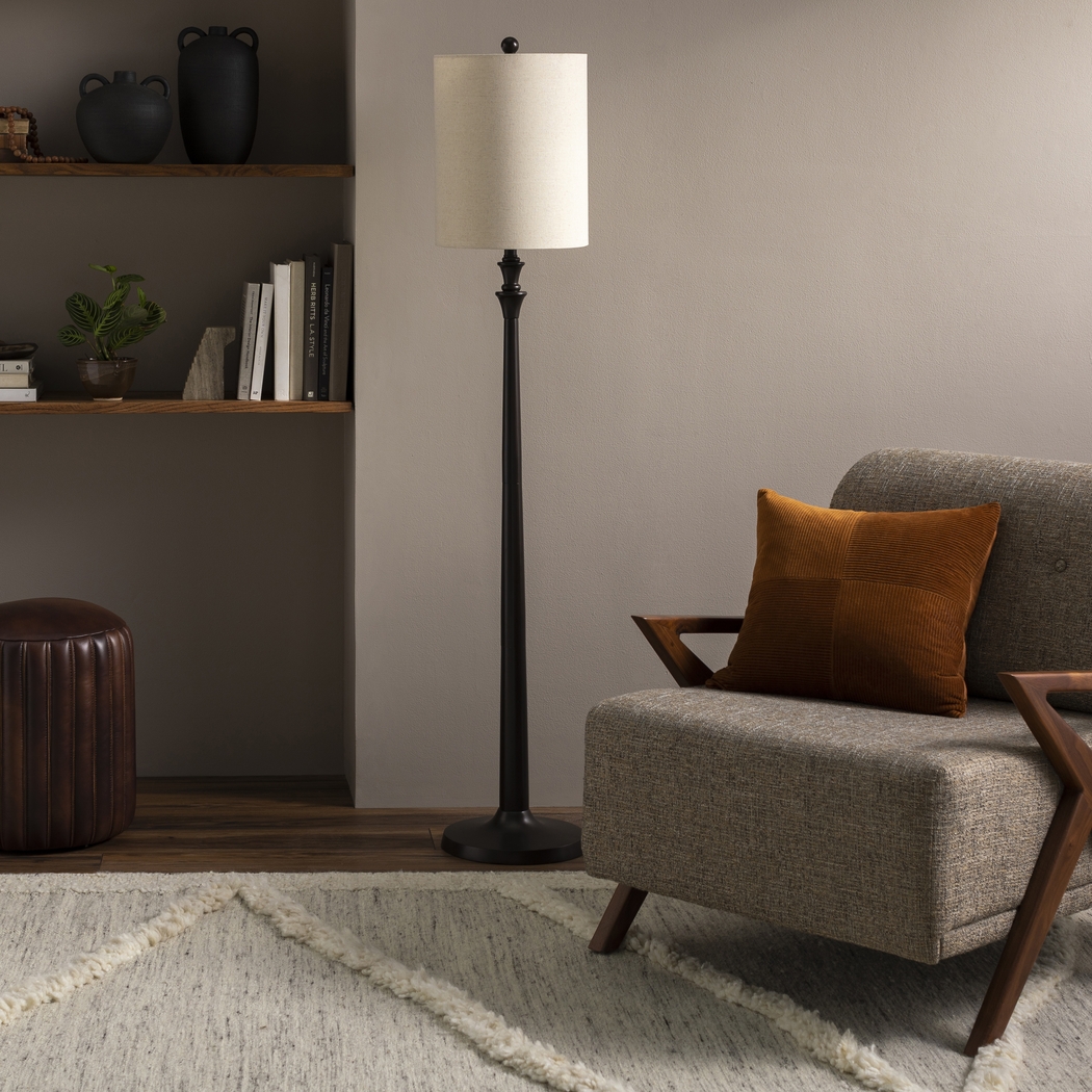 Waples Hills Black Floor Lamp - Thumbnail - Image 2