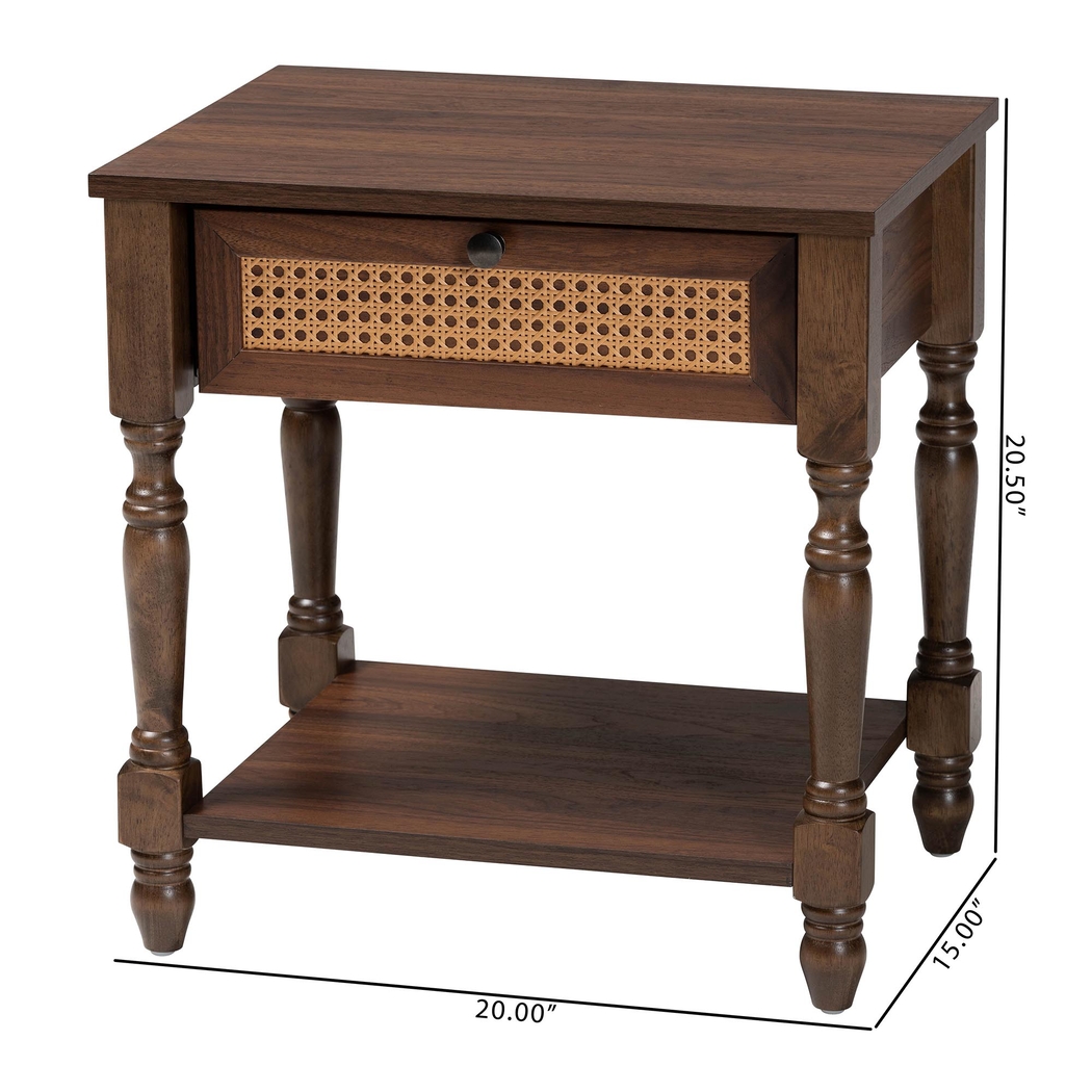 Warfel Dark Brown Nightstand - Thumbnail - Image 3