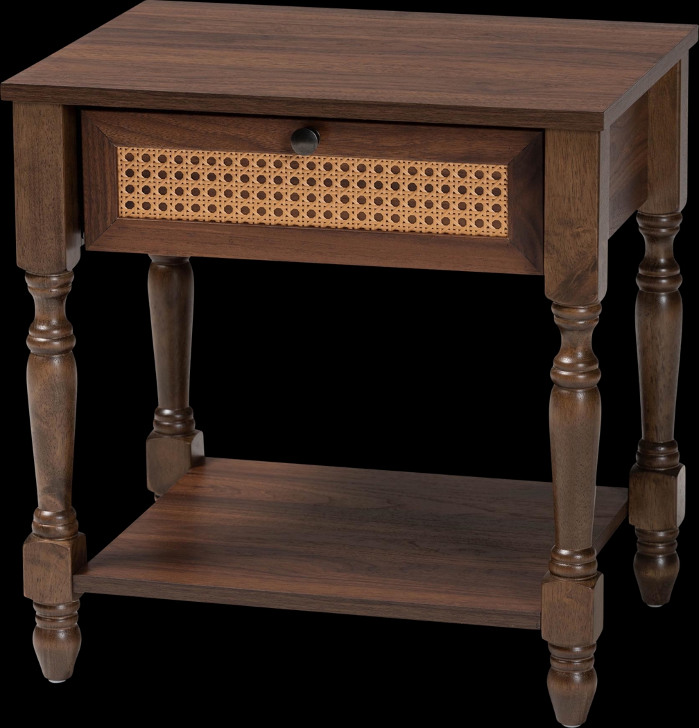 Warfel Dark Brown Nightstand - Thumbnail - Image 1