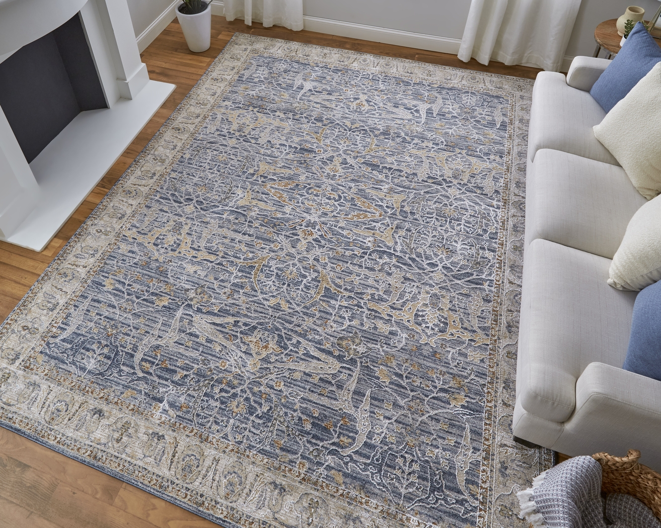 Warissa Blue 5' x 7'6 Rug - Thumbnail - Image 4