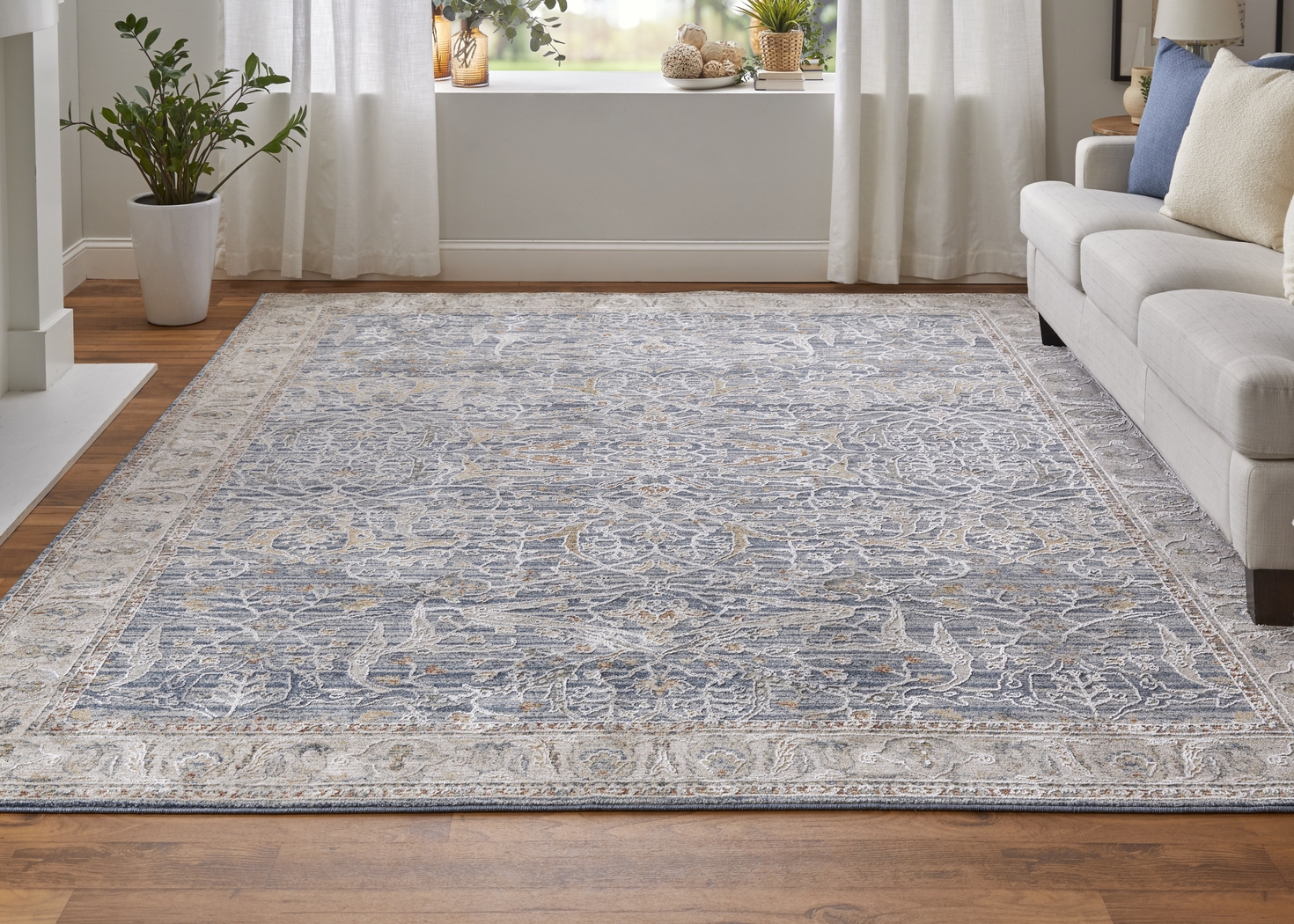 Warissa Blue 6'7 x 9'6 Rug - Thumbnail - Image 2