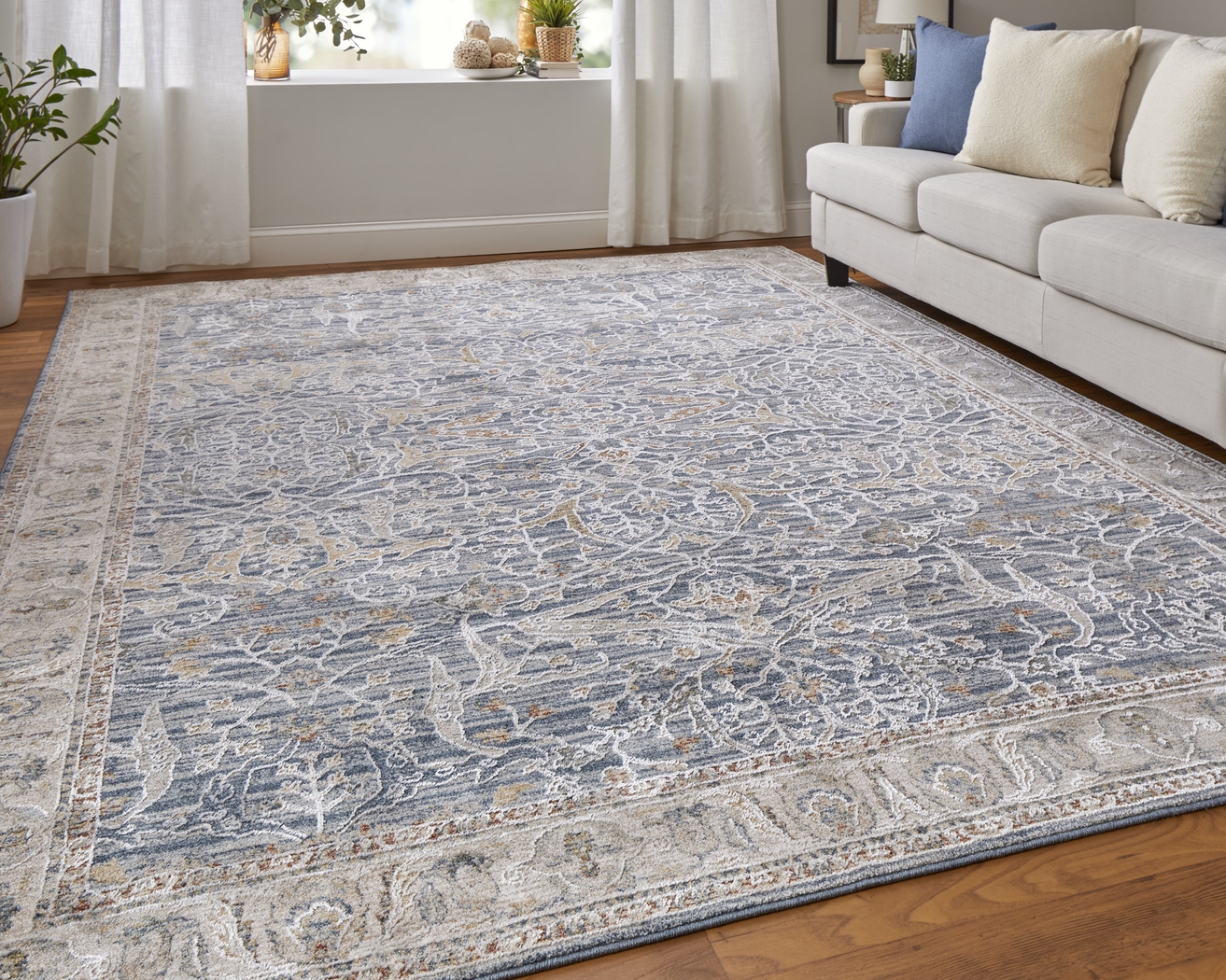 Warissa Blue 7'10 x 10'3 Rug - Thumbnail - Image 3