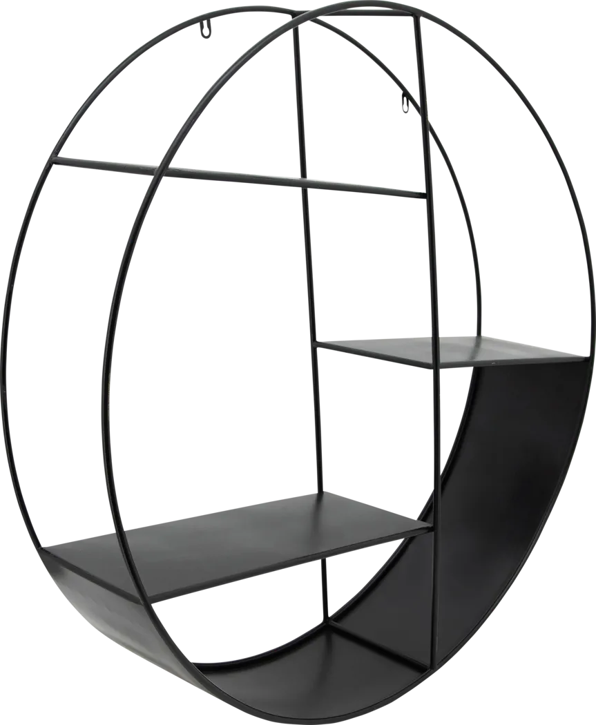 Warlick Black Wall Shelf - Thumbnail - Image 2