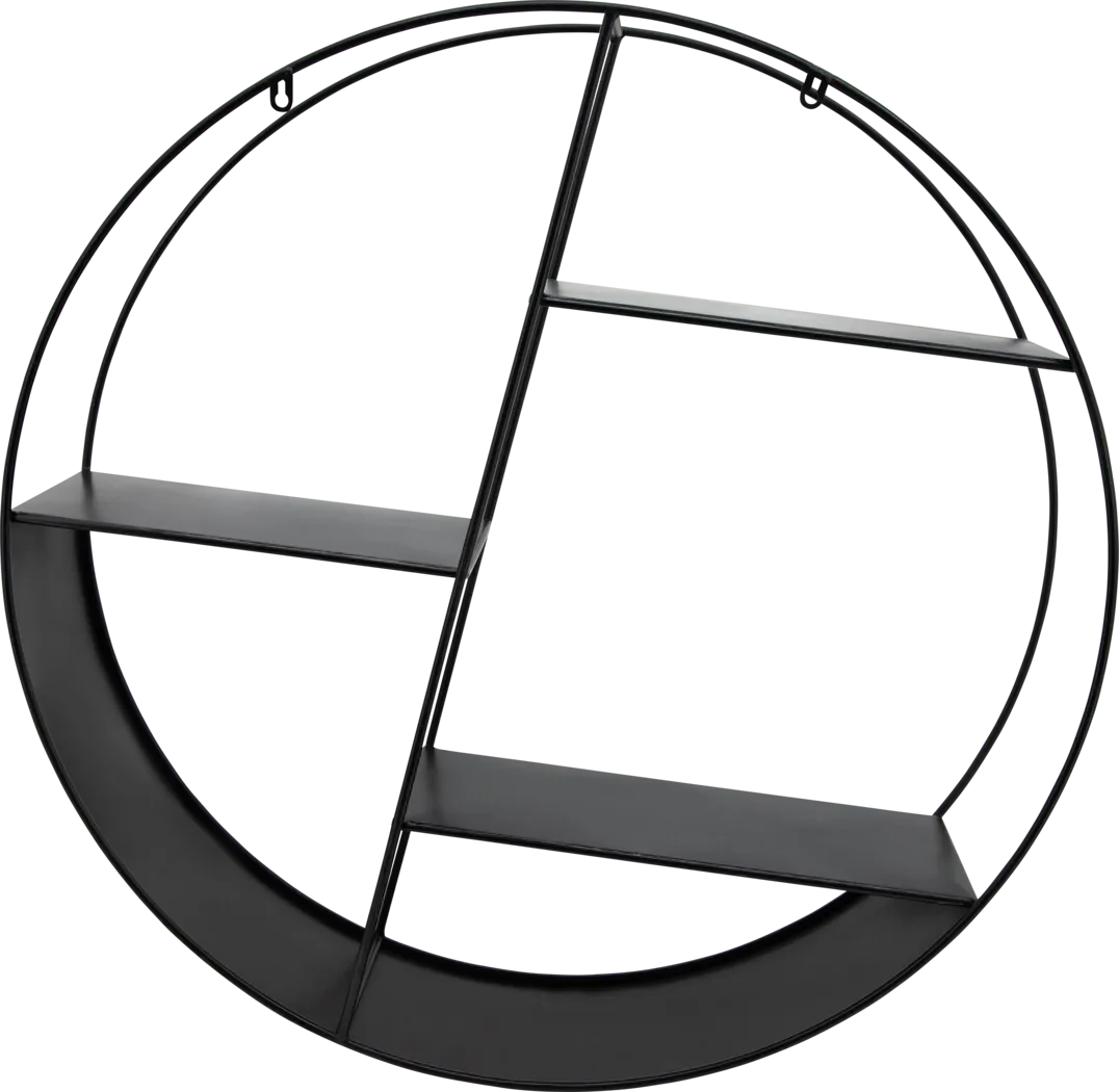 Warlick Black Wall Shelf - Thumbnail - Image 3