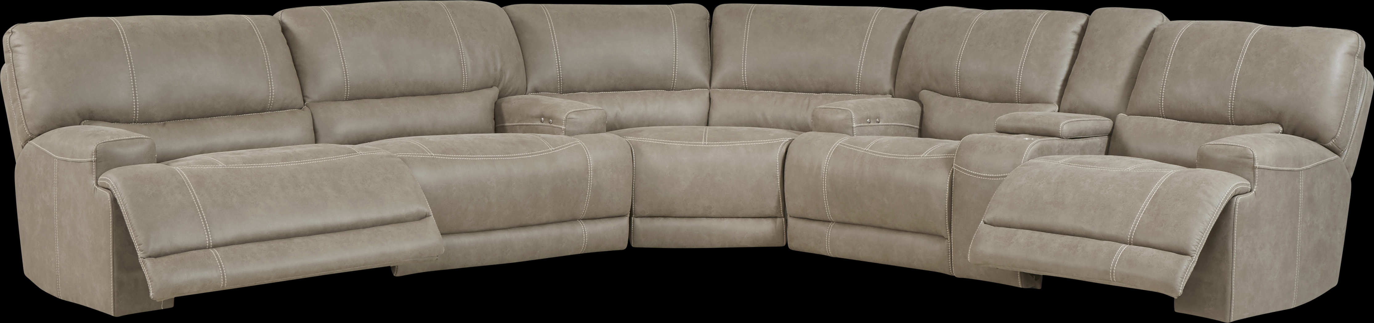 Warrendale Beige 3 Pc Power Reclining Sectional - Thumbnail - Image 3