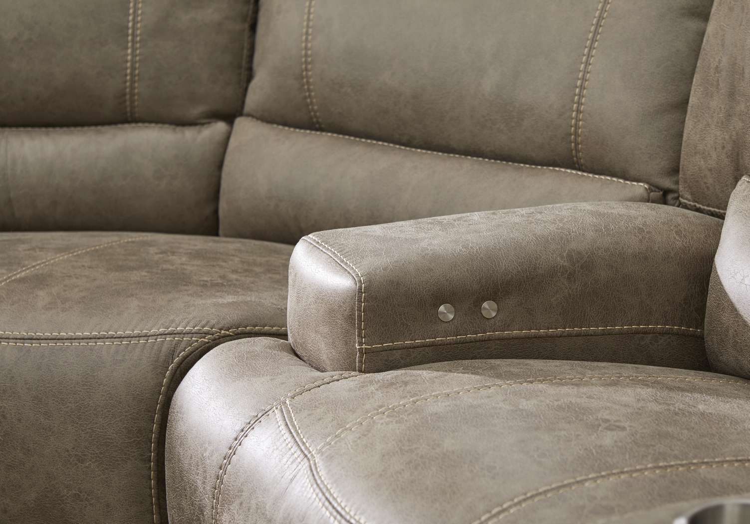 Warrendale Beige 6 Pc Power Reclining Sectional Living Room - Thumbnail - Image 5