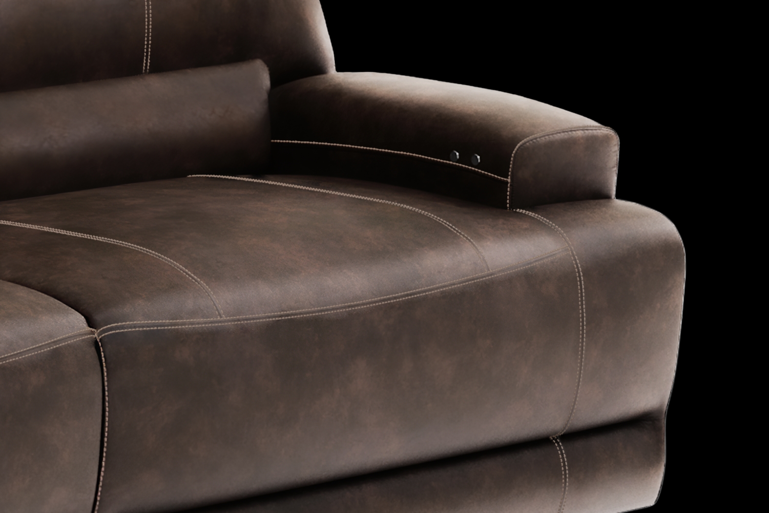 Warrendale Chocolate 2 Pc Power Reclining Living Room - Thumbnail - Image 11