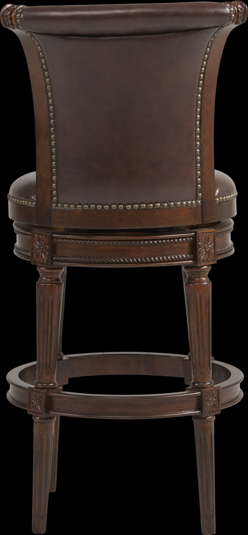 Warrin Brown Swivel Barstool - Thumbnail - Image 2
