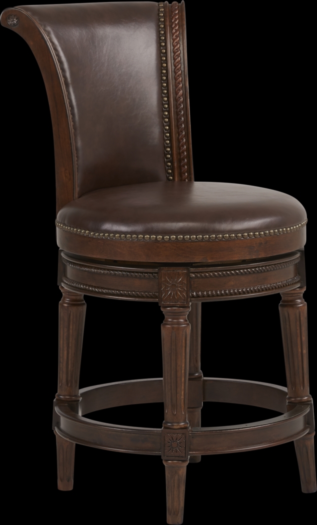 Warrin Brown Swivel Counter Height Stool - Thumbnail - Image 1