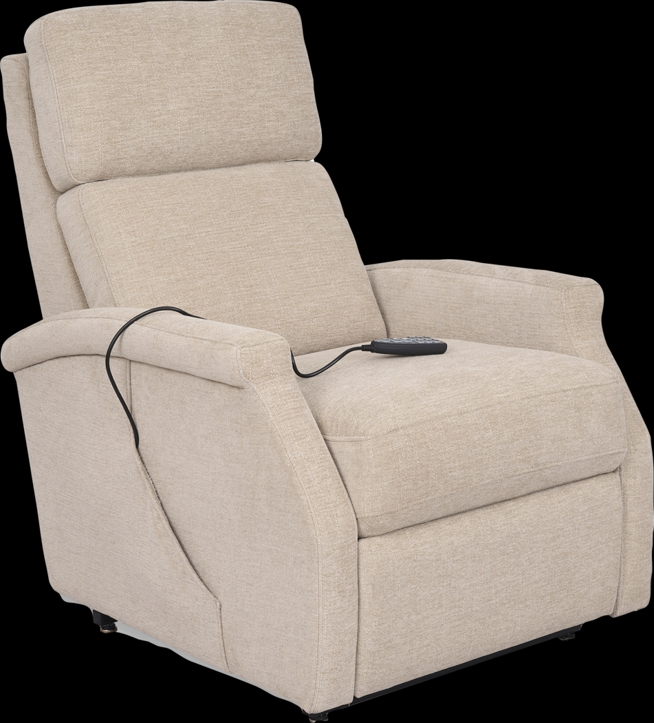 Warrington Beige Dual Power Recliner - Thumbnail - Image 1