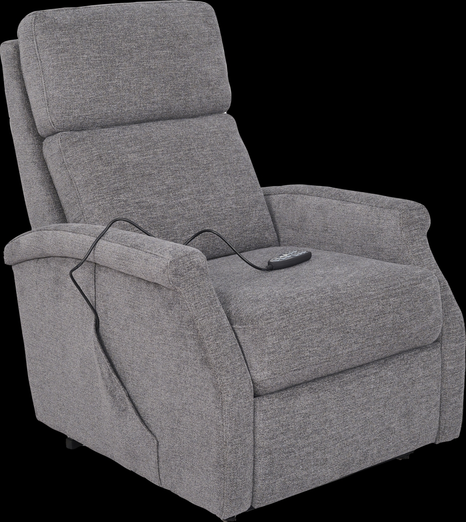 Warrington Gray Dual Power Recliner - Thumbnail - Image 1