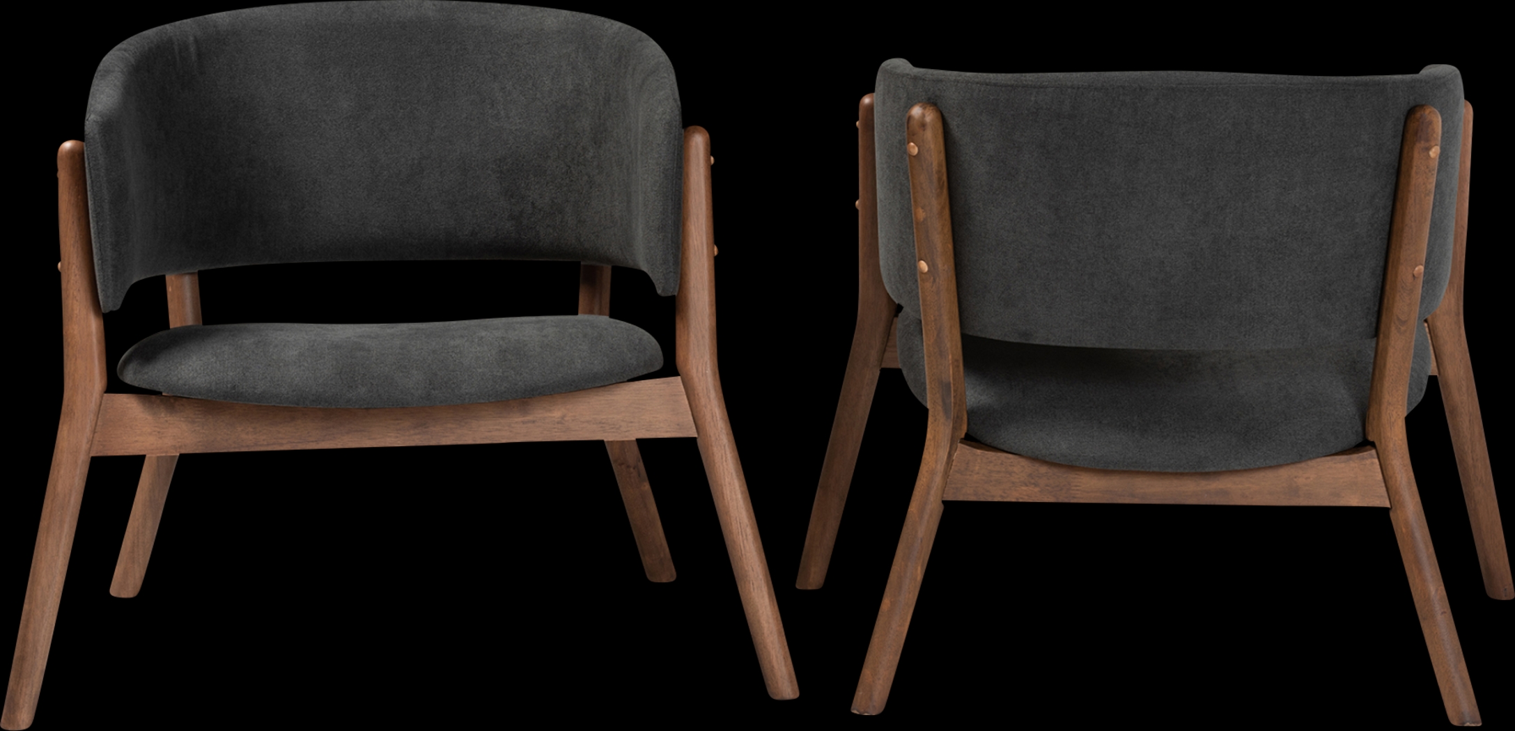 Warsoff Dark Gray Accent Chair, Set of 2 - Thumbnail - Image 2