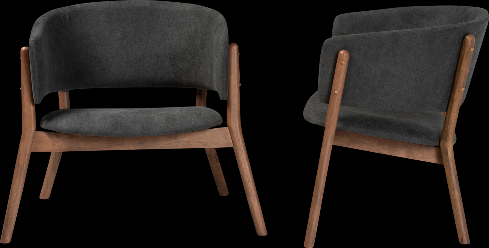 Warsoff Dark Gray Accent Chair, Set of 2 - Thumbnail - Image 3