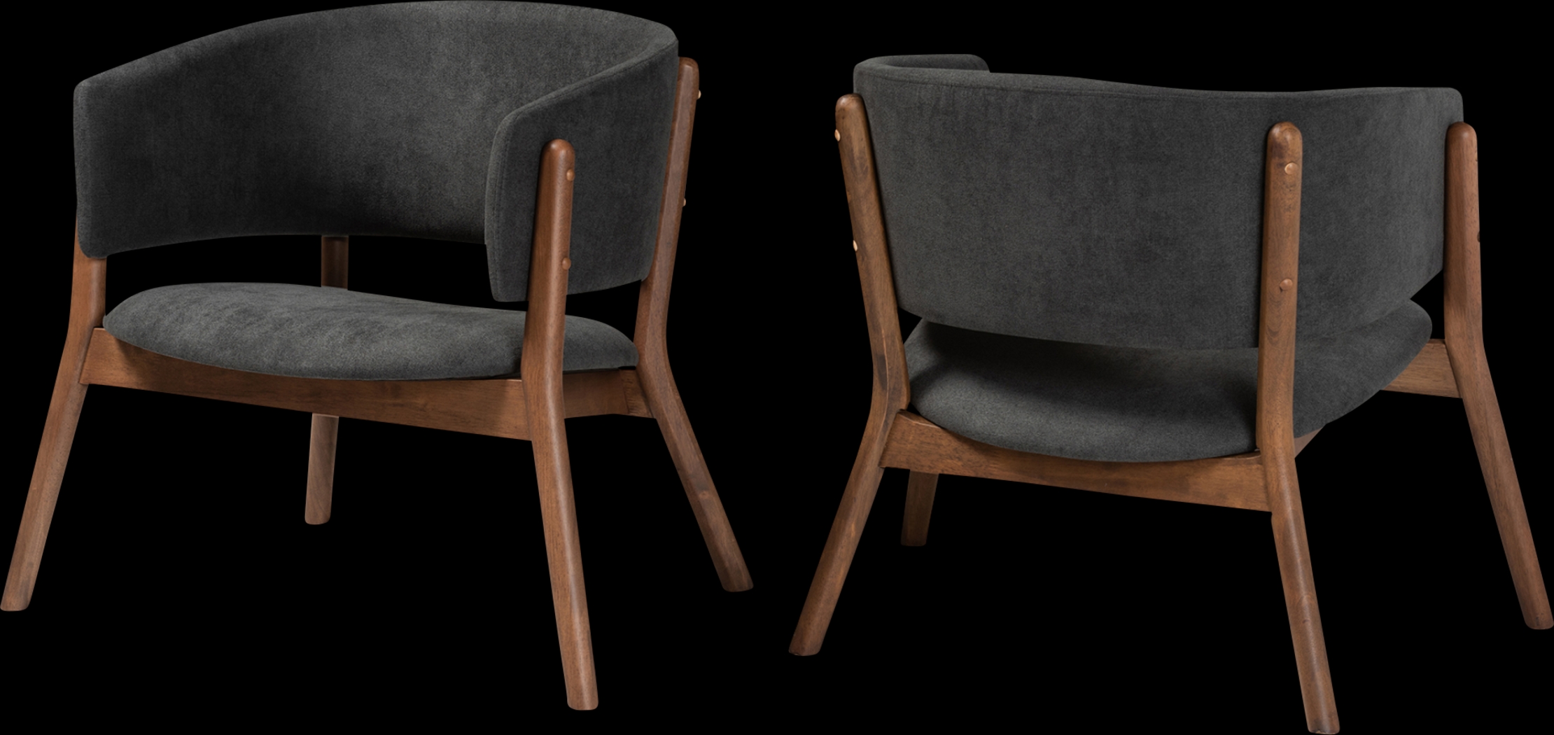 Warsoff Dark Gray Accent Chair, Set of 2 - Thumbnail - Image 1