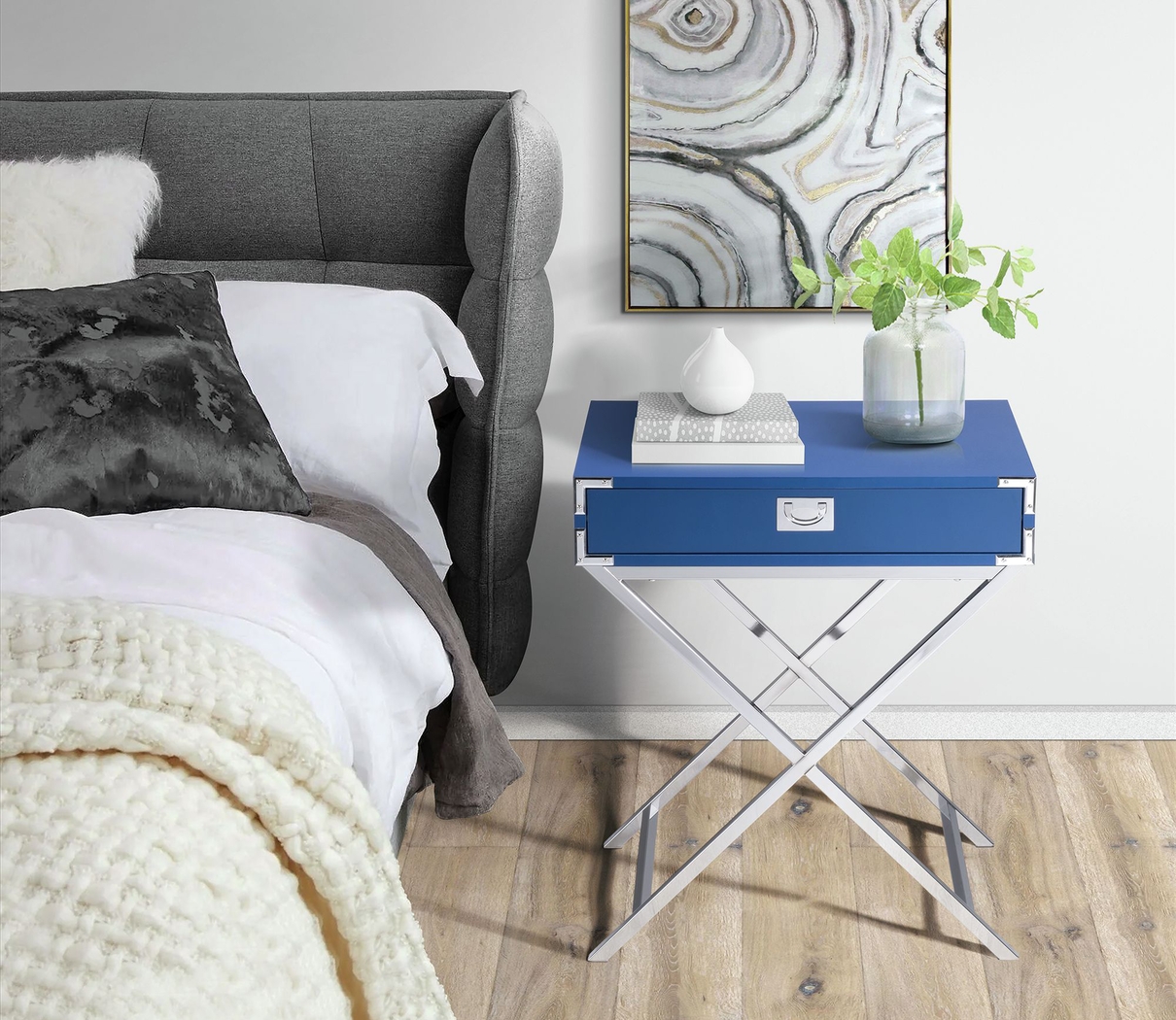 Wartelle Blue Accent Table - Thumbnail - Image 7