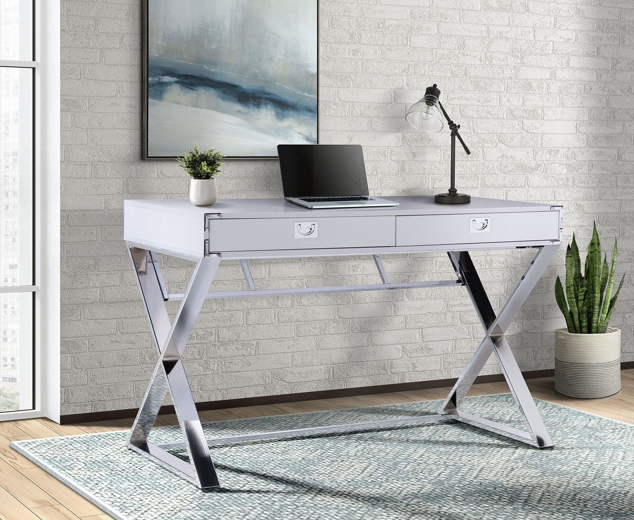 Wartelle White Desk - Thumbnail - Image 7