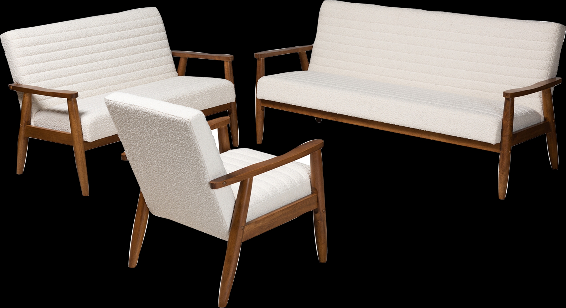 Washakie Walnut 3 Pc Sofa Set - Thumbnail - Image 1