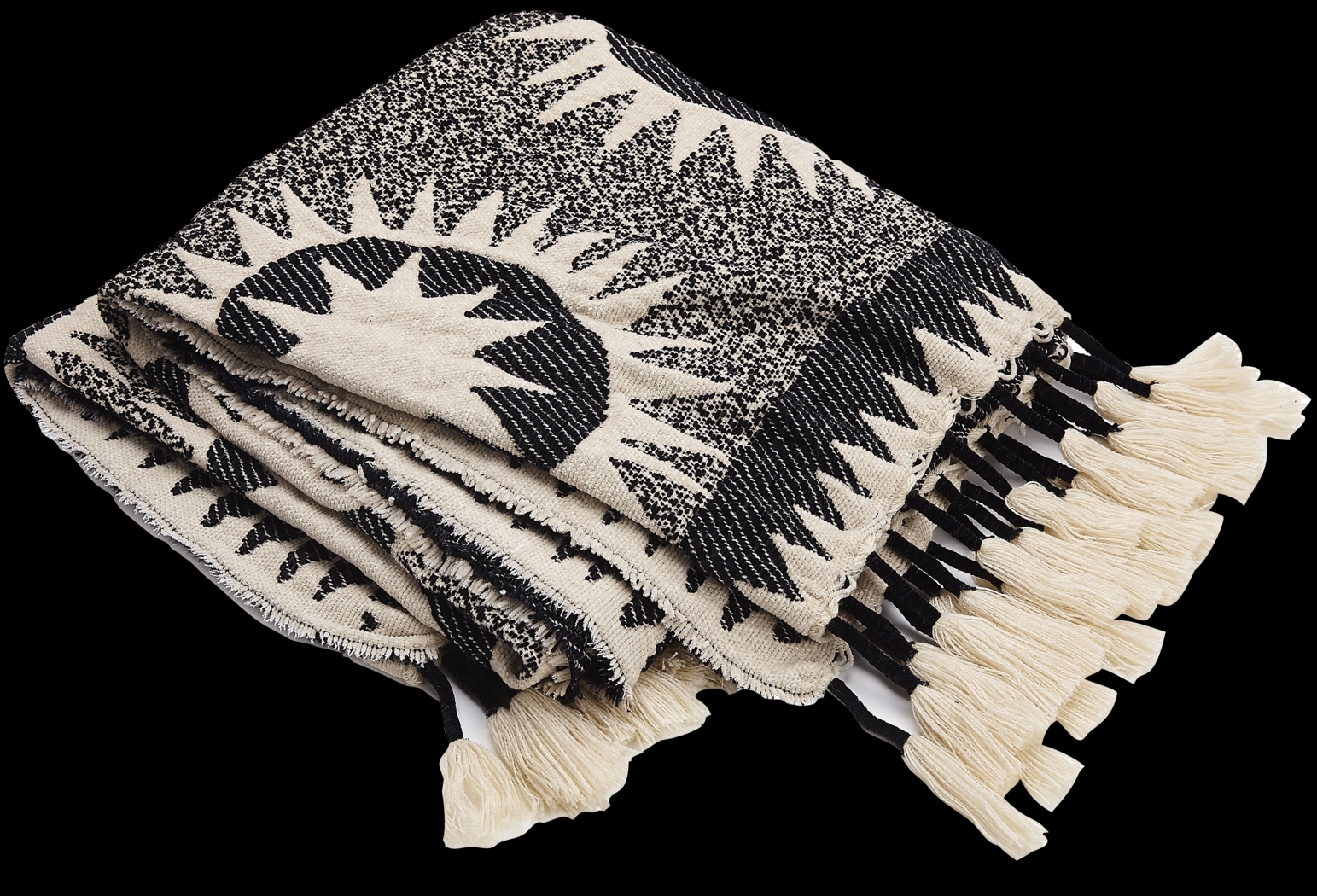 Washentaw Cream Throw Blanket - Thumbnail - Image 2