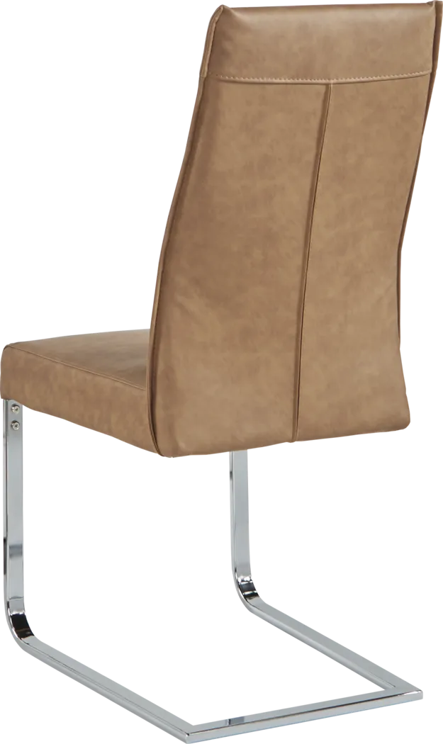 Washington Square White 5 Pc Dining Room with Camel Chairs - Thumbnail - Image 4