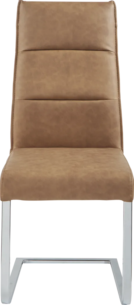 Washington Square White 5 Pc Dining Room with Camel Chairs - Thumbnail - Image 5