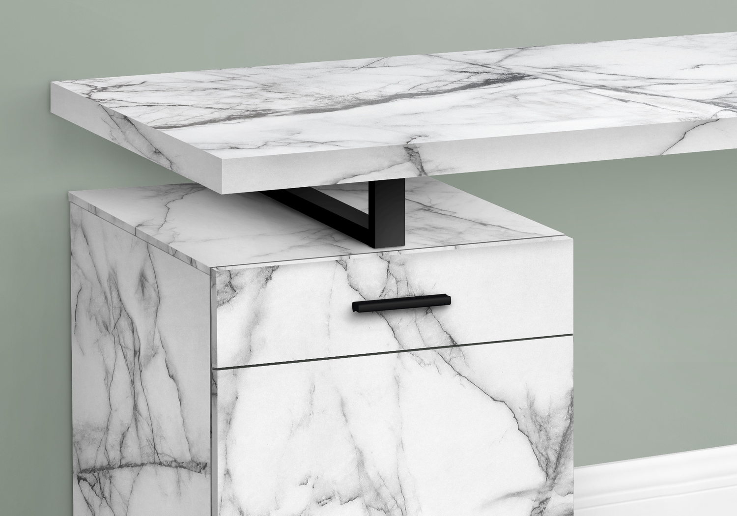 Washita White Marble Desk - Thumbnail - Image 2