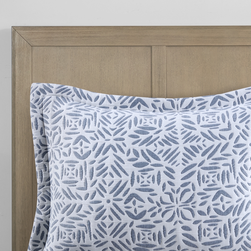 Washmon Blue 4 Pc Full/Queen Coverlet Set - Thumbnail - Image 10