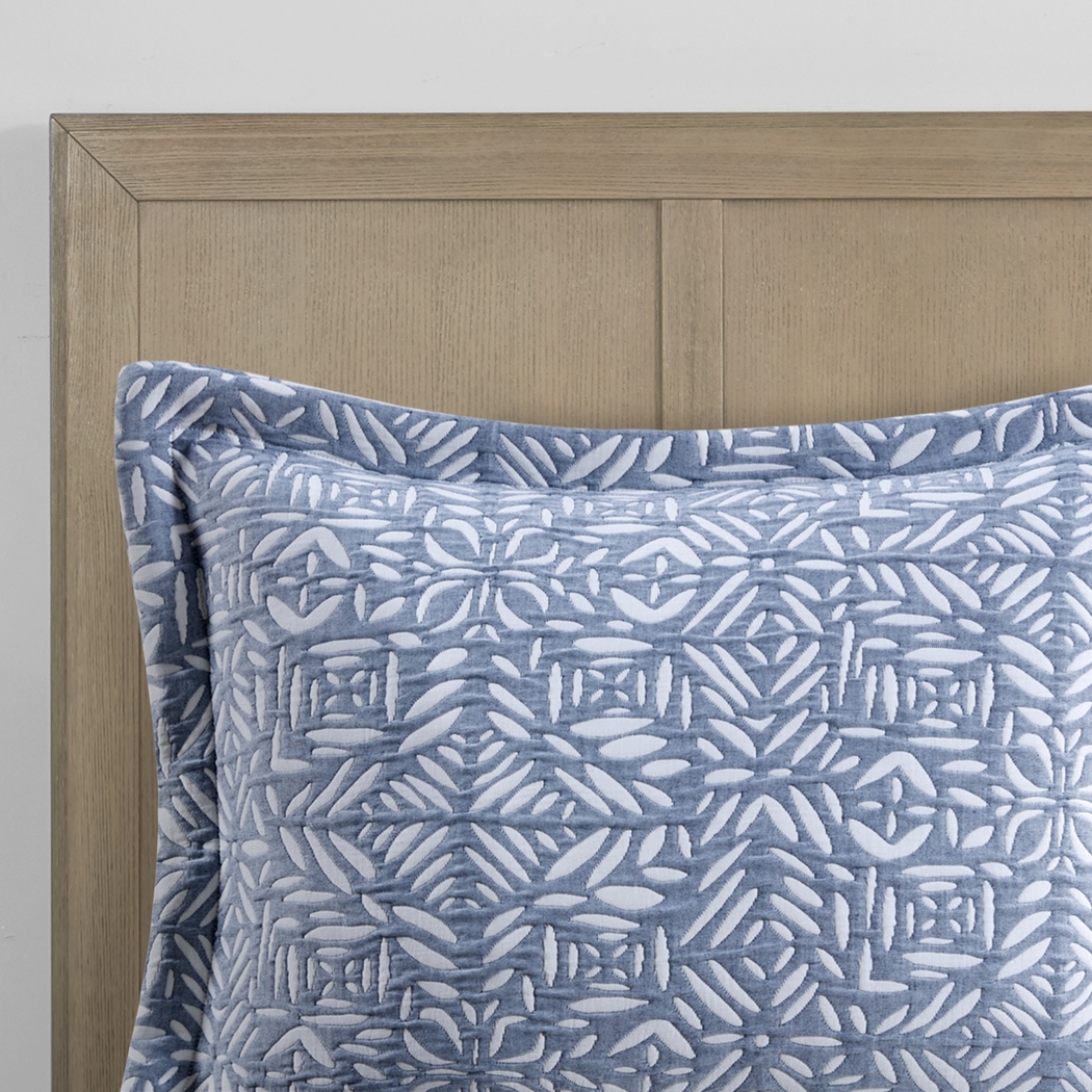 Washmon Blue 4 Pc Full/Queen Coverlet Set - Thumbnail - Image 11