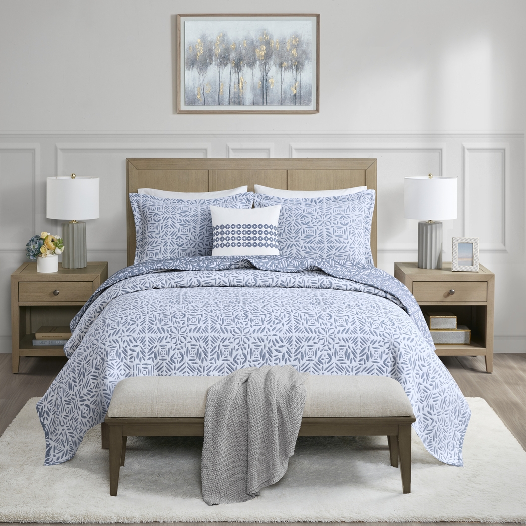 Washmon Blue 4 Pc Full/Queen Coverlet Set - Thumbnail - Image 4