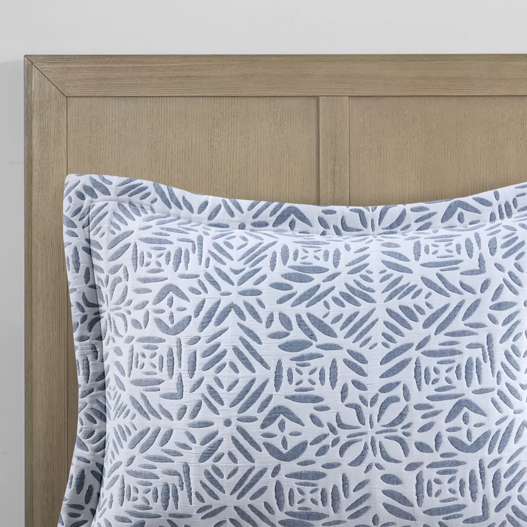 Washmon Blue 4 Pc King/California King Quilt Set - Thumbnail - Image 10