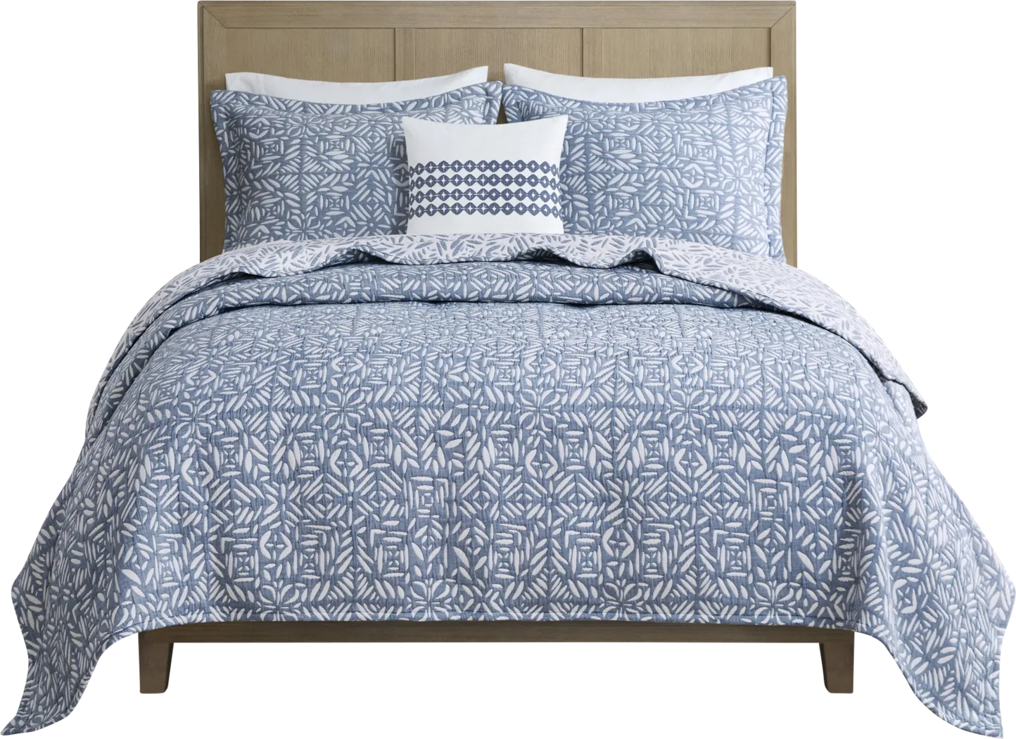 Washmon Blue 4 Pc King/California King Quilt Set - Thumbnail - Image 13