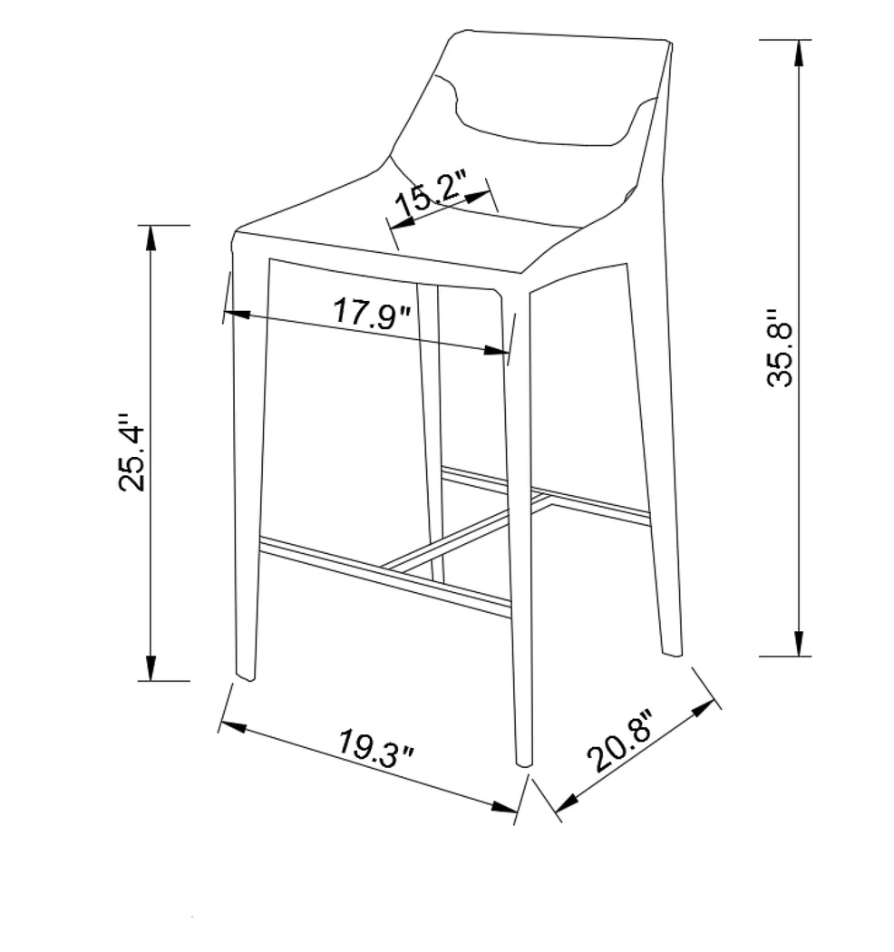Wasil Navy Barstool - Thumbnail - Image 4