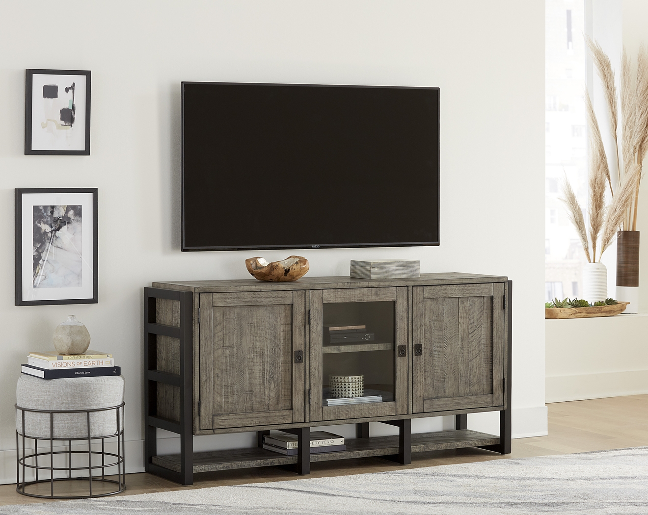 Water Mill Gray 65 in. Console - Thumbnail - Image 3