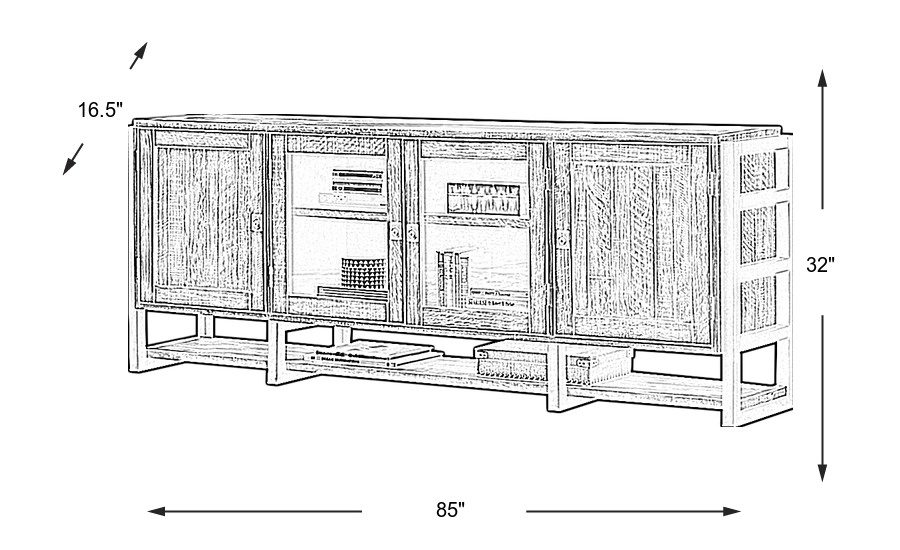 Dimension Image. Please refer to the Dimension Tab on this page for dimension details.
