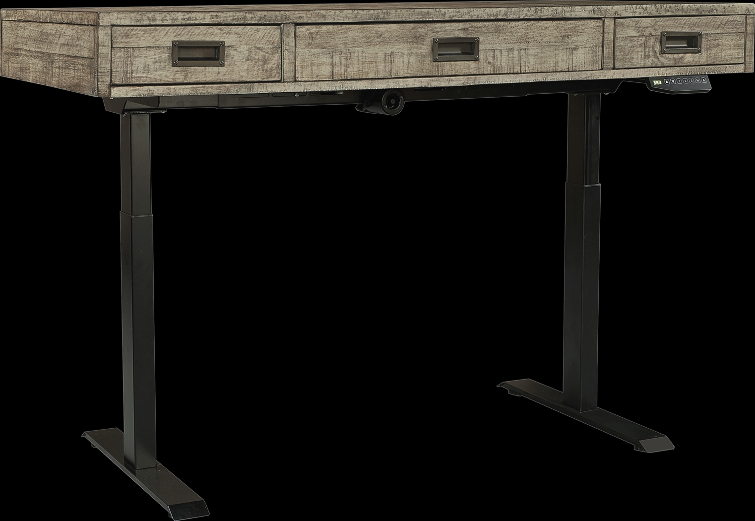 Water Mill Gray Adjustable Desk - Thumbnail - Image 2