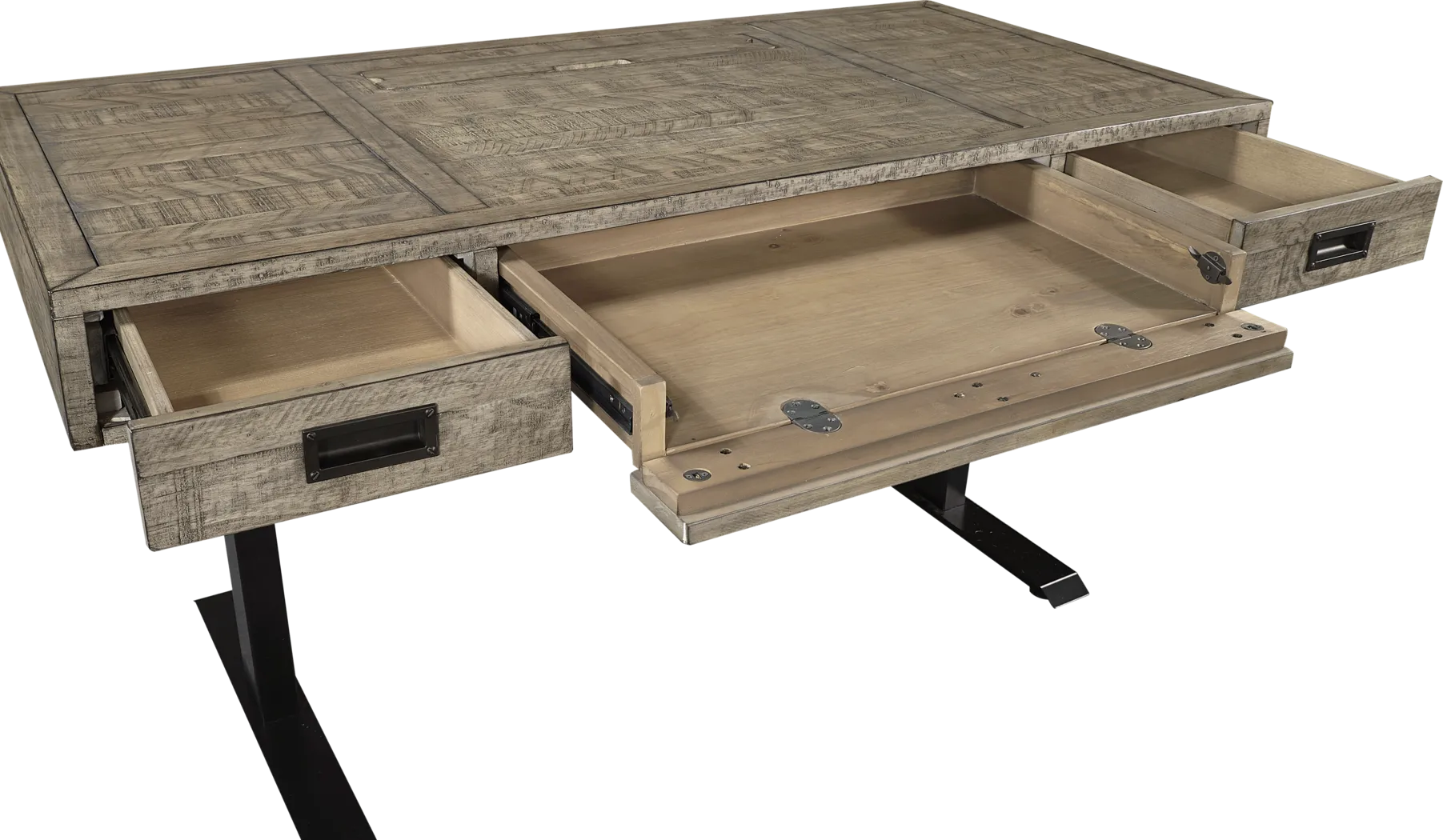 Water Mill Gray Adjustable Desk - Image 5