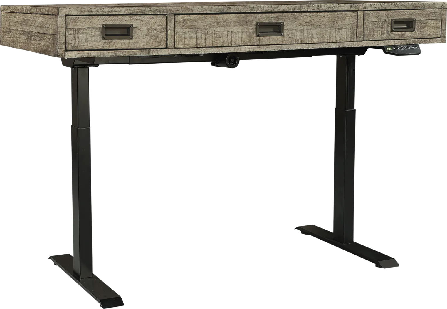 Water Mill Gray Adjustable Desk - Thumbnail - Image 2