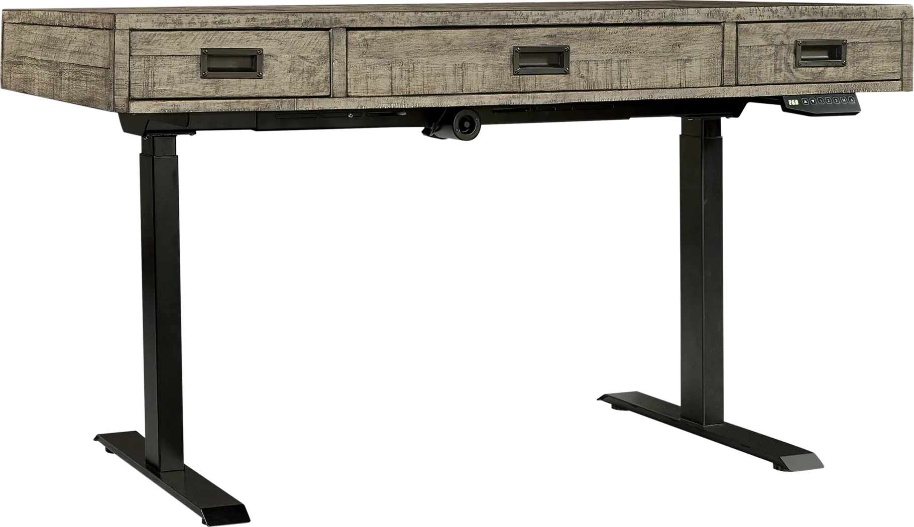 Water Mill Gray Adjustable Desk - Thumbnail - Image 1