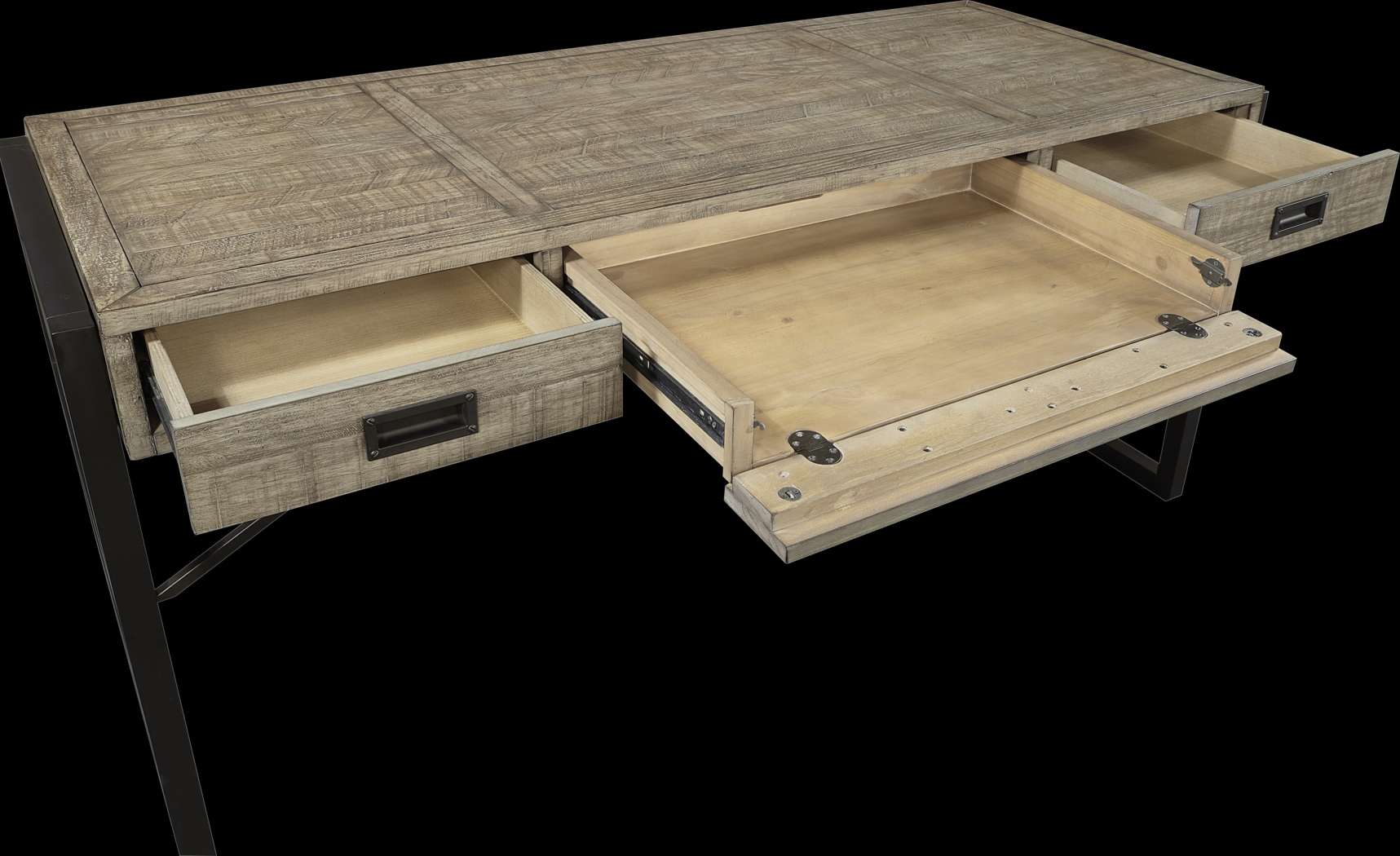 Water Mill Gray Writing Desk - Thumbnail - Image 2