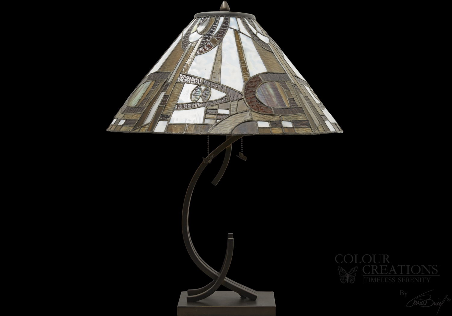 Water Oak Brown Lamp - Thumbnail - Image 1