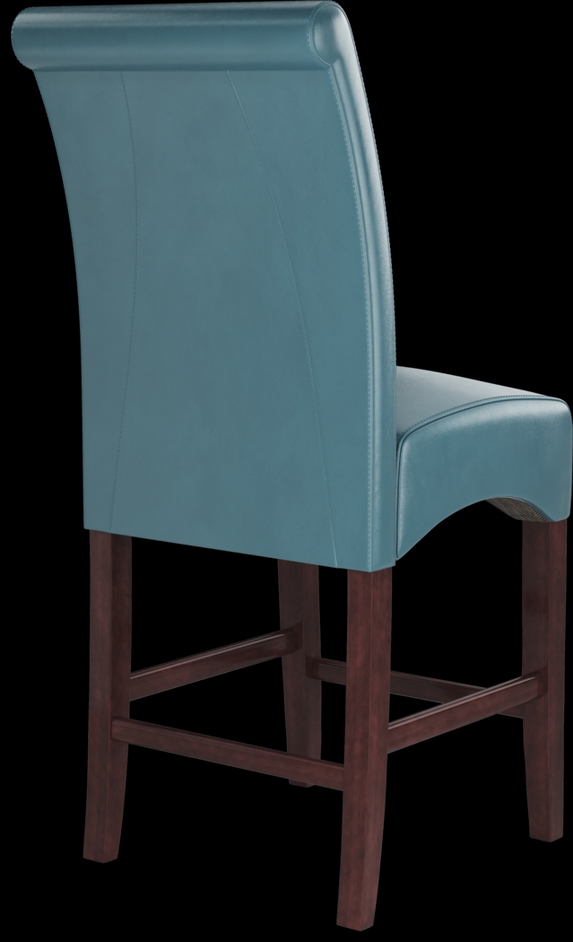 Watercolor Aqua Counter Height Stool - Thumbnail - Image 4