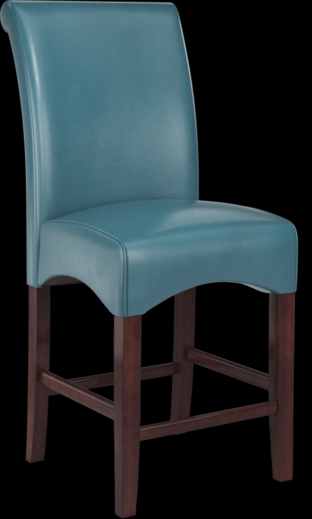 Watercolor Aqua Counter Height Stool - Thumbnail - Image 1