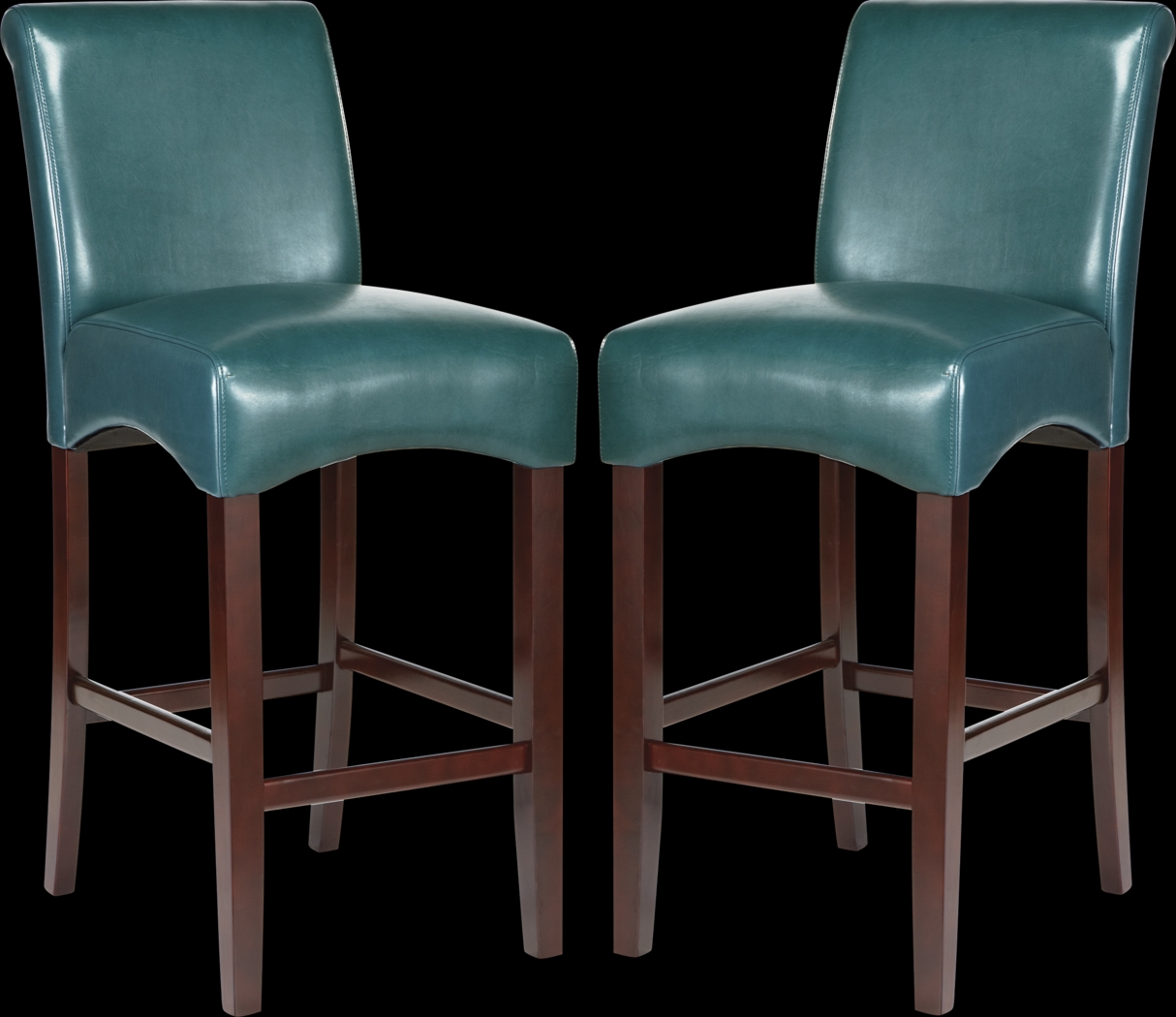 Watercolor Blue Counter Height Stools - Thumbnail - Image 1