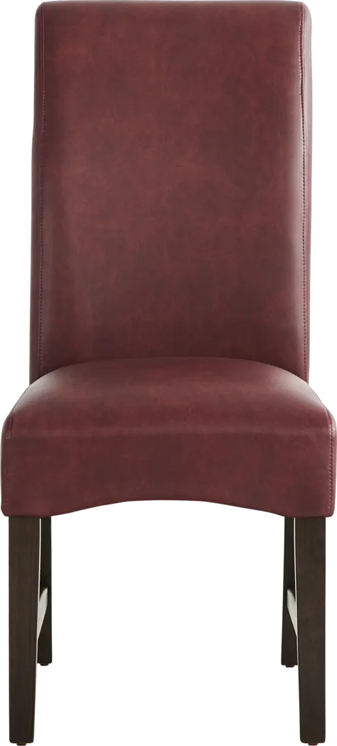 Ciara Espresso 5 Pc 48" Round Dining Room with Burgundy Chairs - Thumbnail - Image 4