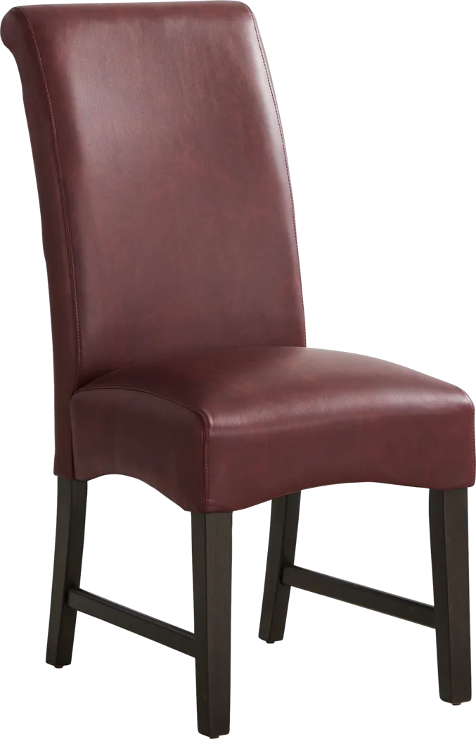 Ciara Espresso 5 Pc 48" Round Dining Room with Burgundy Chairs - Thumbnail - Image 3