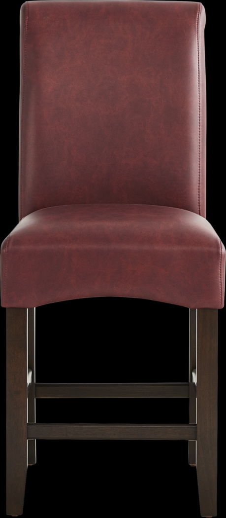 Watercolor Burgundy Upholstered Stool - Thumbnail - Image 3
