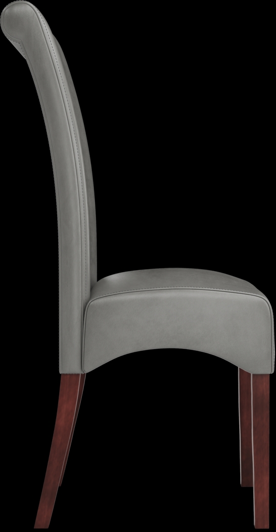 Delmon White 5 Pc Oval Dining Set with Charcoal Chairs - Thumbnail - Image 6