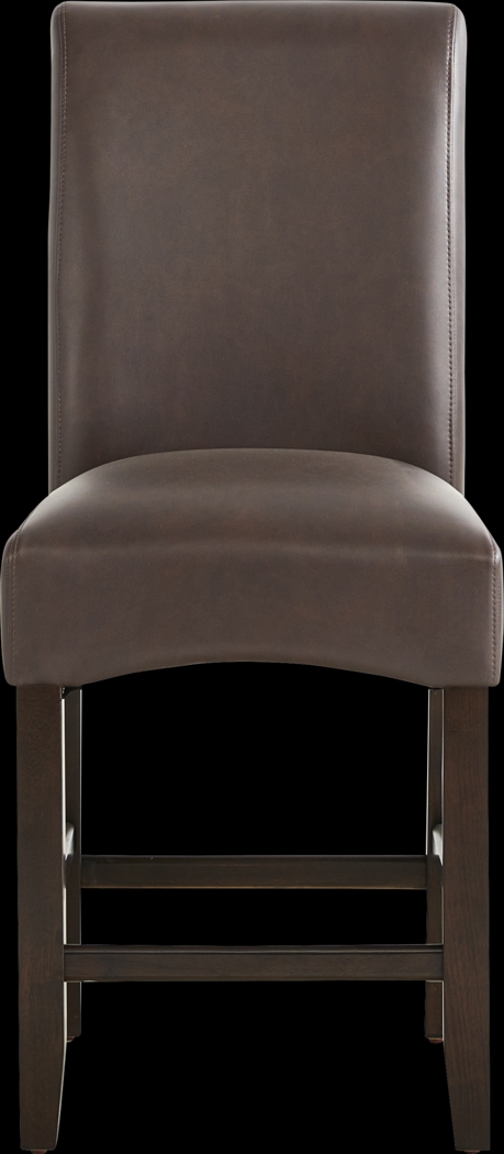 Watercolor Chocolate Upholstered Stool - Thumbnail - Image 2