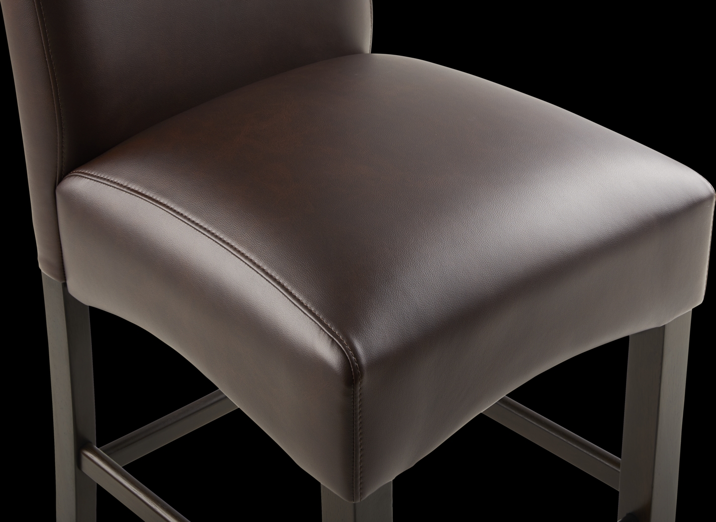 Watercolor Chocolate Upholstered Stool - Thumbnail - Image 3