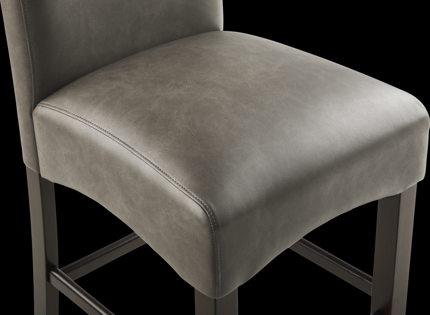 Watercolor Gray Upholstered Stool - Thumbnail - Image 3